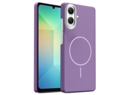 Capa Para Samsung Galaxy A06 4g Fina Circular Magsafe À Prova De Choque Dourada Em Policarbonato Roxa