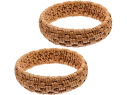 Pulseiras Vintage De Rattan Trançado À Mão, Leves E De Madeira, Para Mulheres, Conjunto De 2, Versáteis E Confortáveis.