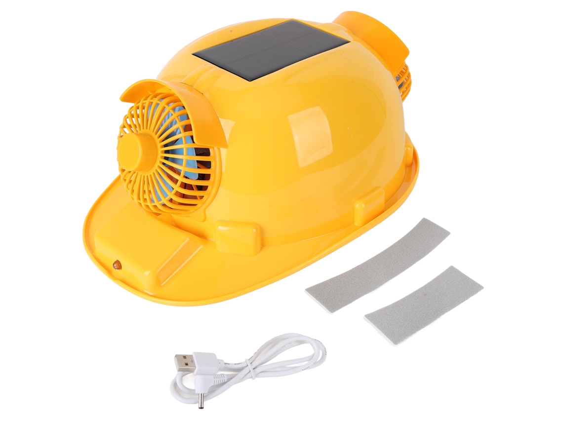 Capacete de Segurança com Ventilador Solar e Luz Led | S/MARCA