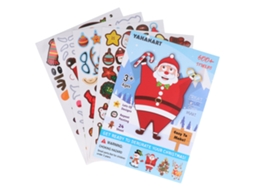 Ats 24 Adesivos de Natal Impermeáveis para Crianças com Desenhos Animados, Adesivos Diy Interessantes para Jogos de Festa
