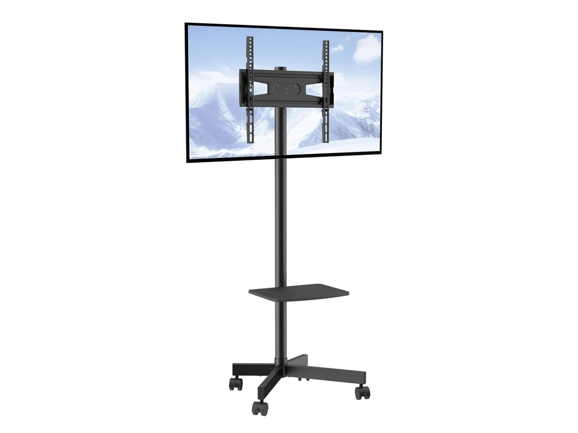 VEVOR 23-60 Suporte de Tv Móvel com Rodas Ajustável em Altura com Bandeja de Equipamento Audiovisual Suporte