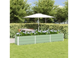 Vidaxl Floreira Verde Pastel 290 X 50 X 45 Cm Aço Galvanizado