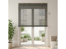 Vidaxl Estores De Rolo Cinzento 140 X 220 Cm Bambu