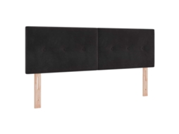 Cabeceira Led com Fitas Led Manual Preto 160 Cm Veludo MAISON EXCLUSIVE
