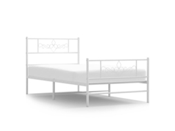 Bed Frame, Bed Frames Vidaxl Branco Aço (100 X 200 Cm)