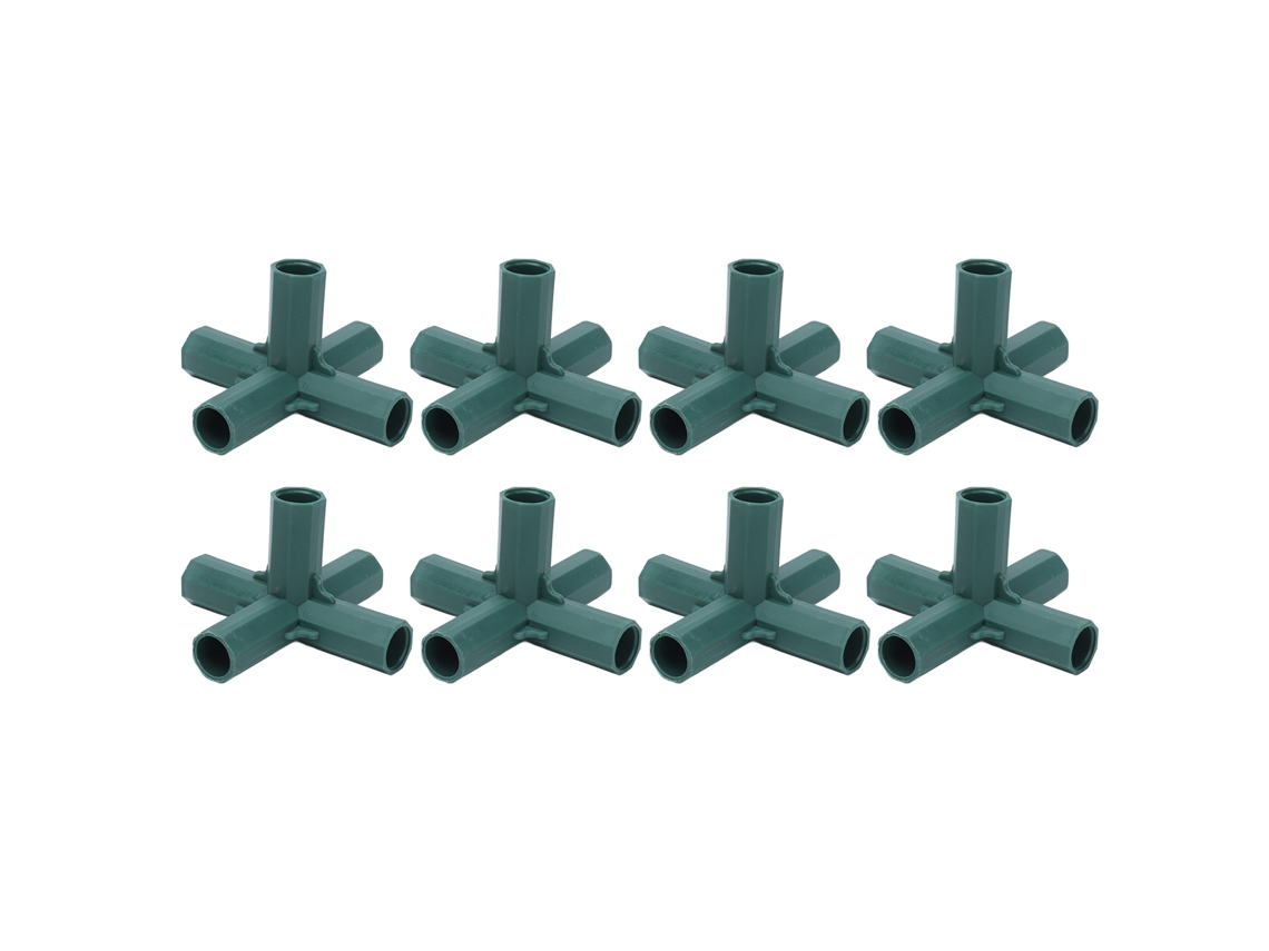 8pcs Junta de Suporte para Plantas 5 Vias Conector de Estacas Plástico para Jardim e Estufa S/MARCA