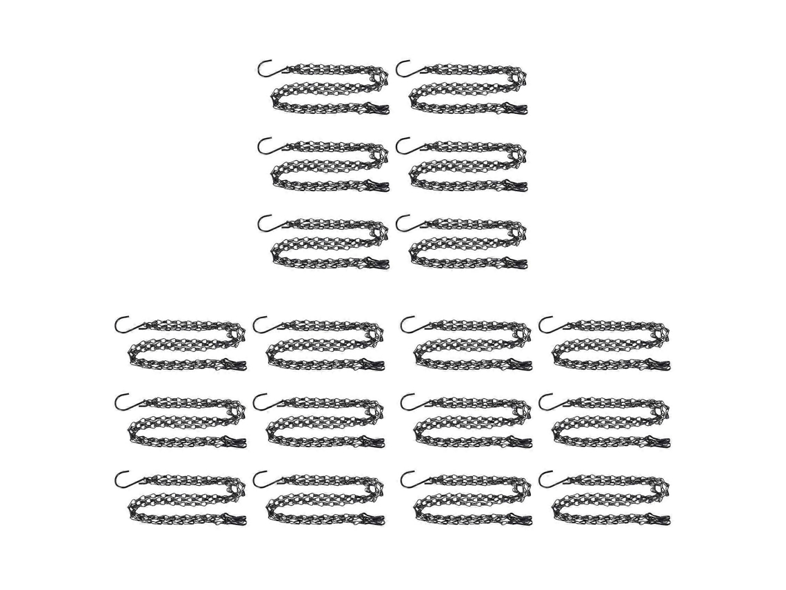 18 Pack Cestos Flores Jardim Cadeia Suspensão 50cm 3 Pontos