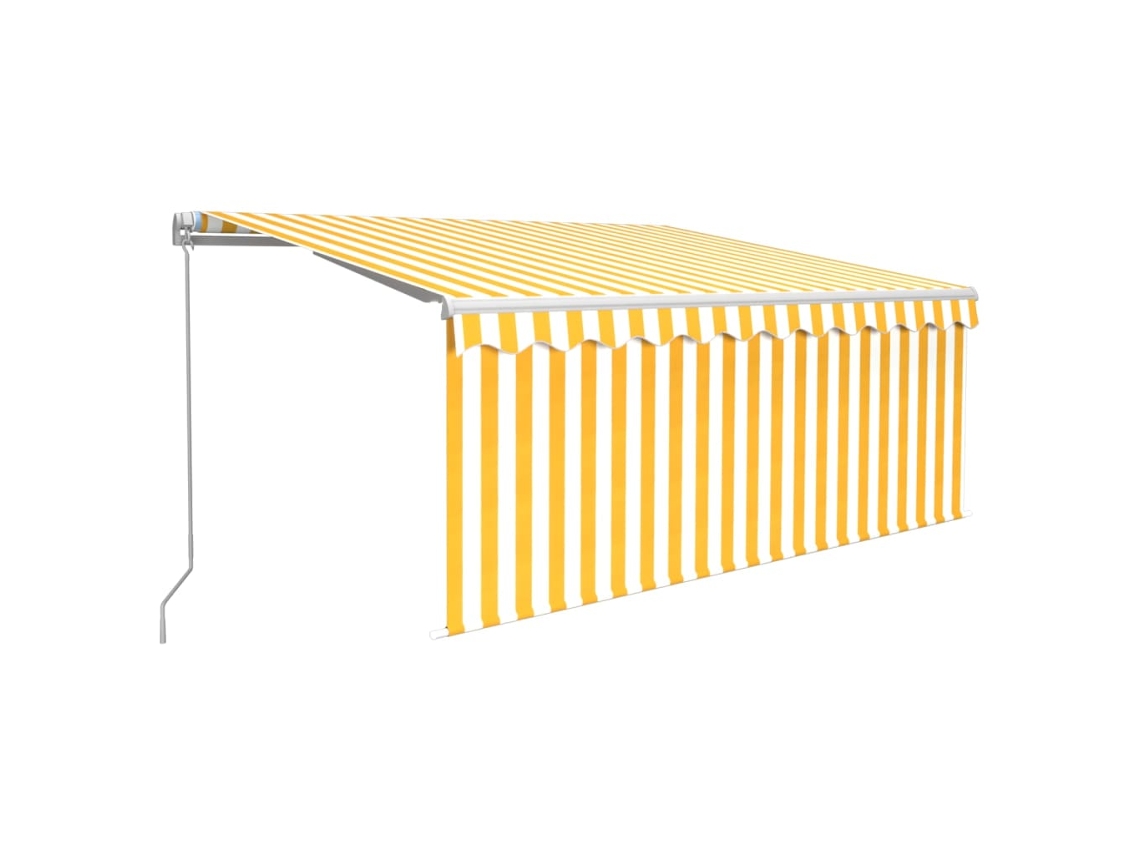 Retractable Awning, Retractable Awnings Vidaxl Amarelo Alumínio (3.5 X 2.5 M)