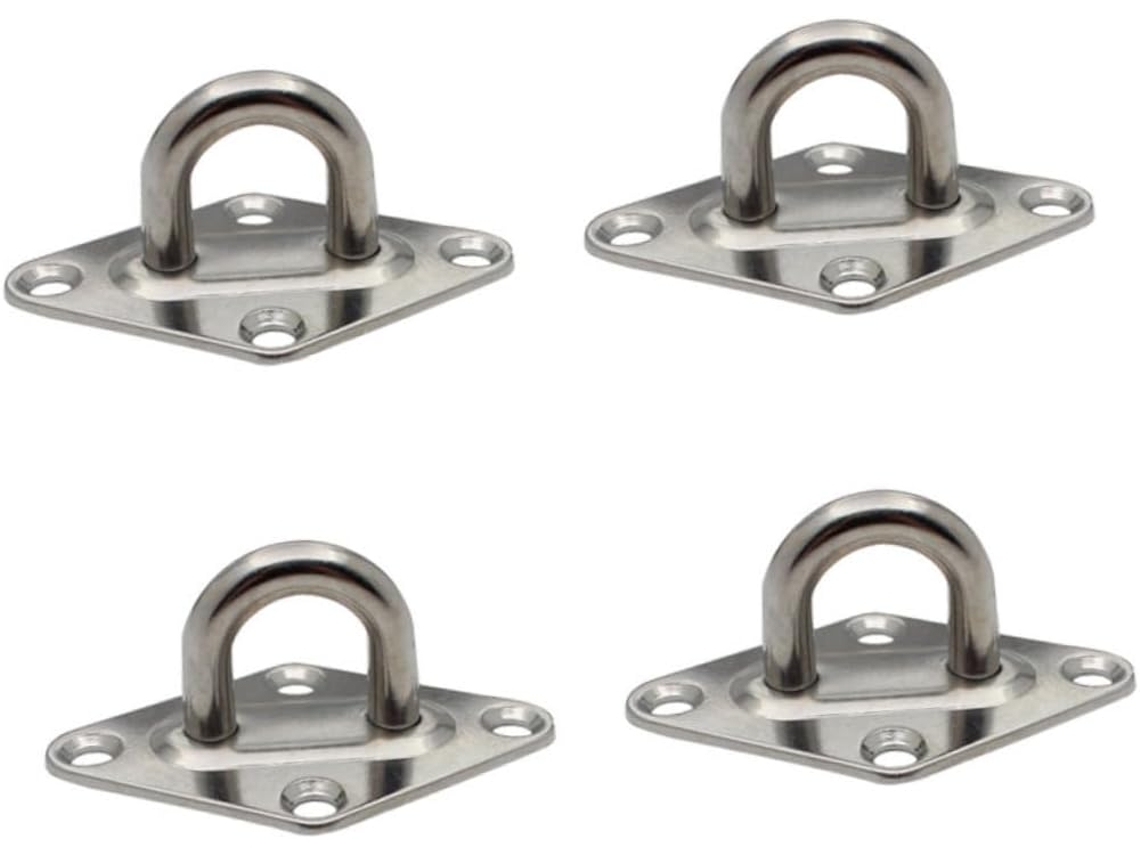 Fecho De Porta Doitool Em Aço Inoxidável Com Formato Losango, Conjunto De 4 Peças, Mecanismo De Travamento Deslizante