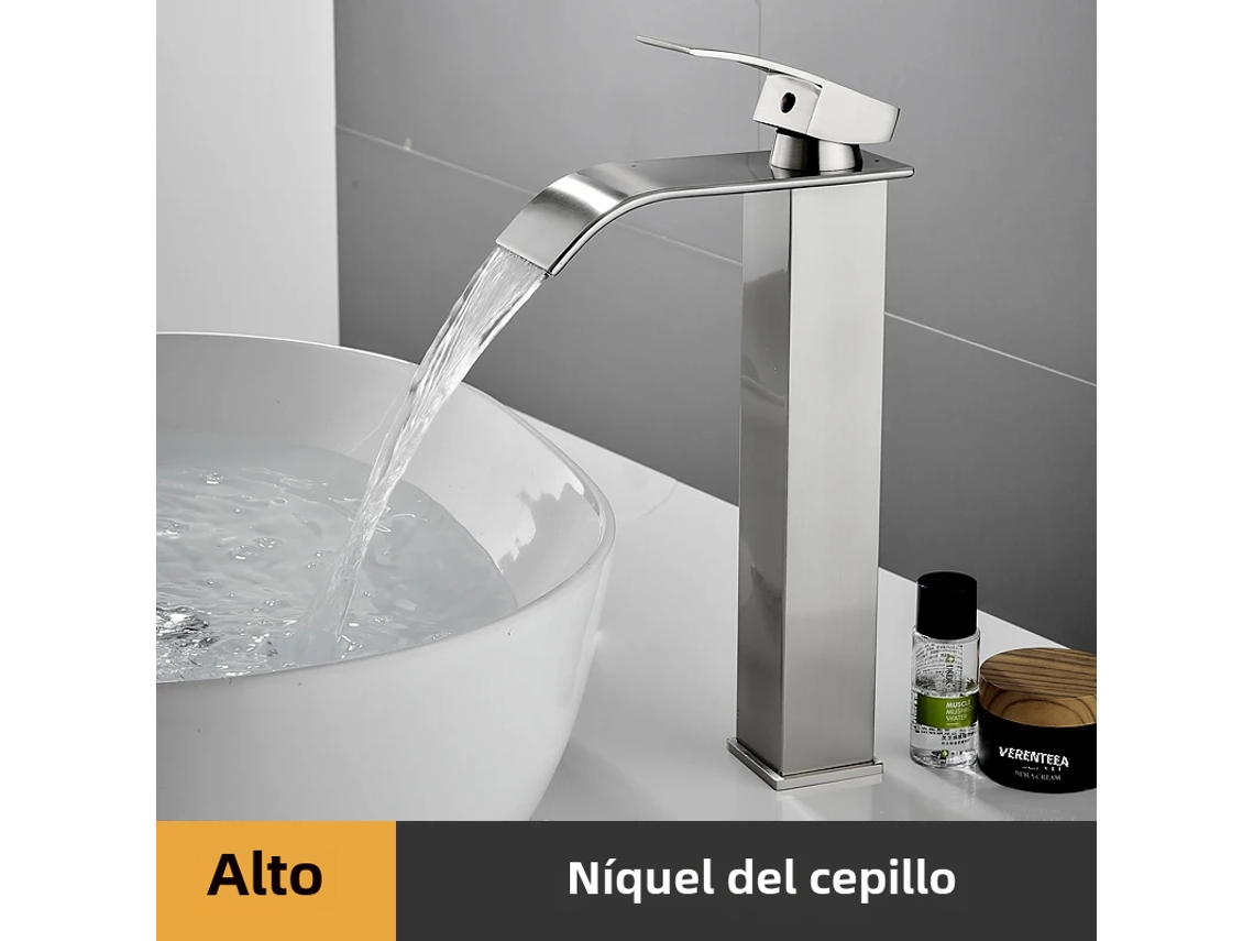 Torneira moderna de aço inox com alavanca única, quente e fria MDUG