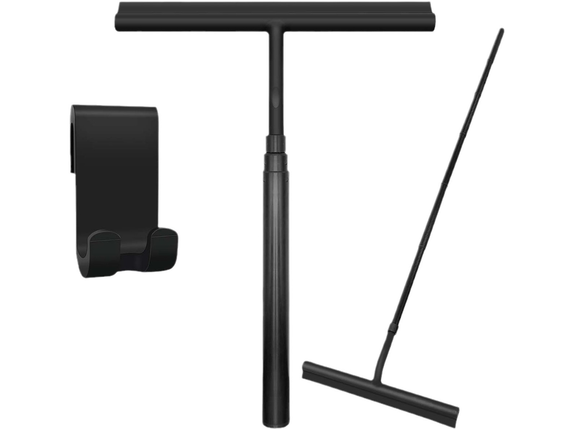 Raspador De Silicone Retrátil Para Chuveiro, 2 Em 1, Multiuso, Para Janelas E Pisos, Com Gancho, Tamanho G