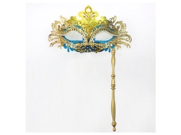 Máscara facial Meia com Punho removível e brilhante para festas à fantasia, carnaval e Halloween.