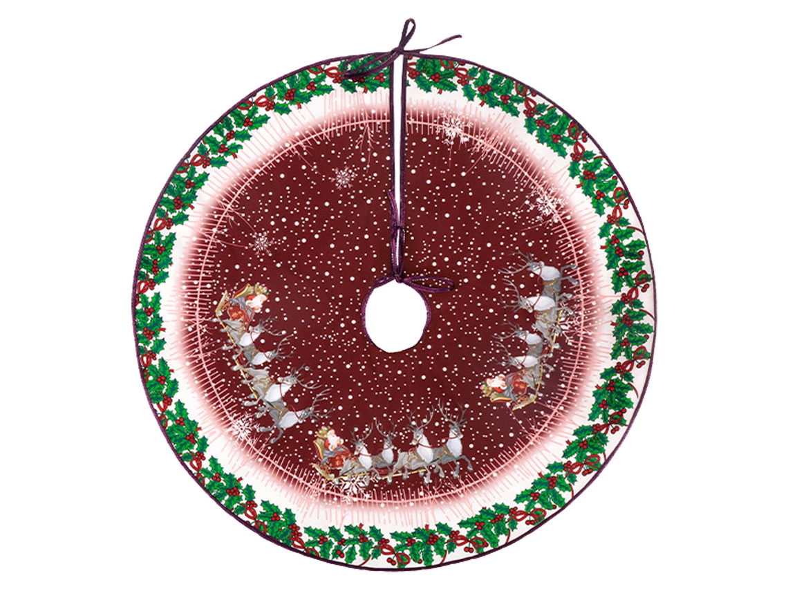 60 Cm Novo Vestido de Árvore de Natal Impresso Decoração de Fundo de Árvore Enfeites de Natal Style2