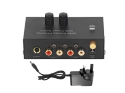 Pré Amplificador de Toca Discos Phono PP500P, com Controle de Volume, Baixo Ruído, 100-240V, Plugue UK | S/MARCA
