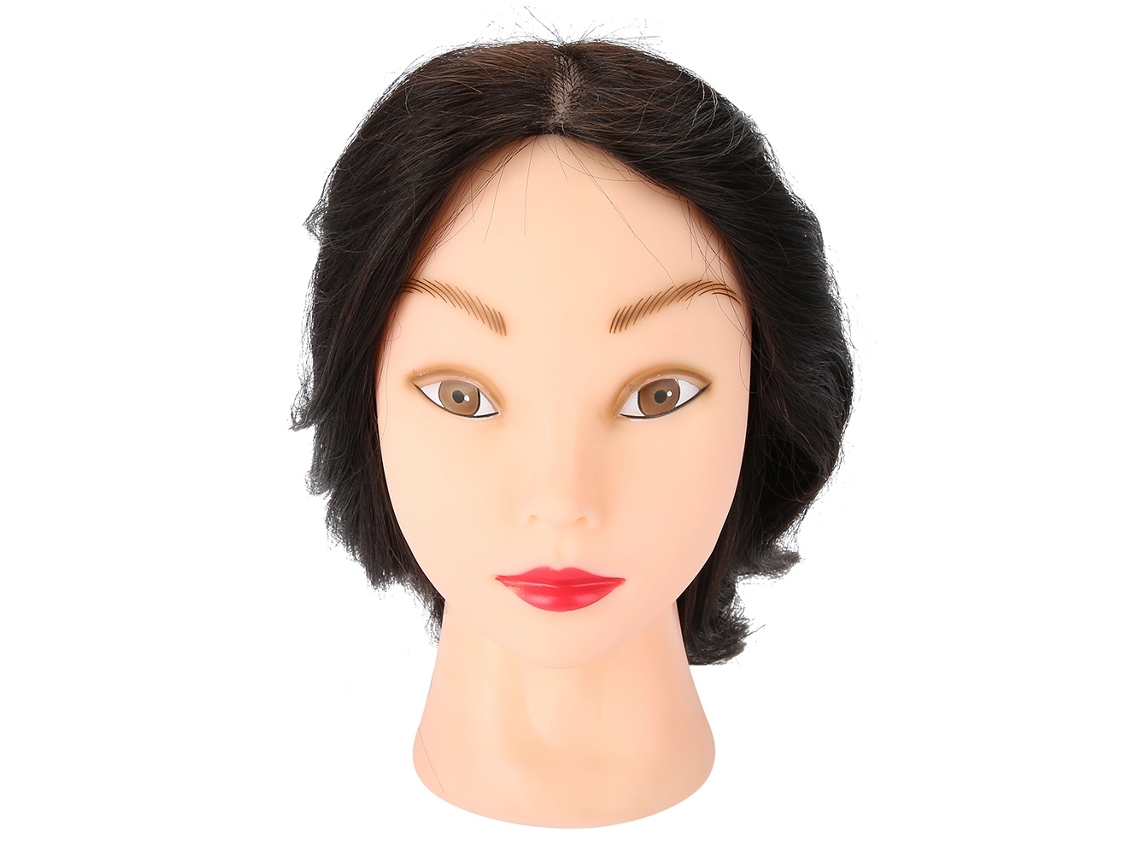 Cabeça De Treinamento Para Cabeleireiro Com Cabelo Humano Real - Manequim Para Prática De Estilo E Hairdressing