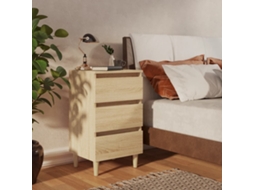 Mesa de cabeceira com pernas de madeira, 40 x 35 x 69 cm, carvalho Sonoma, DKD HOME DECOR