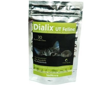 Complemento Alimentar para Gatos VETNOVA Dialix Ut (30 Comprimidos)