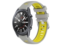 Pulseira De Silicone Para Relógio Esportivo De 22 Mm Com Fivela De Aço Bicolor