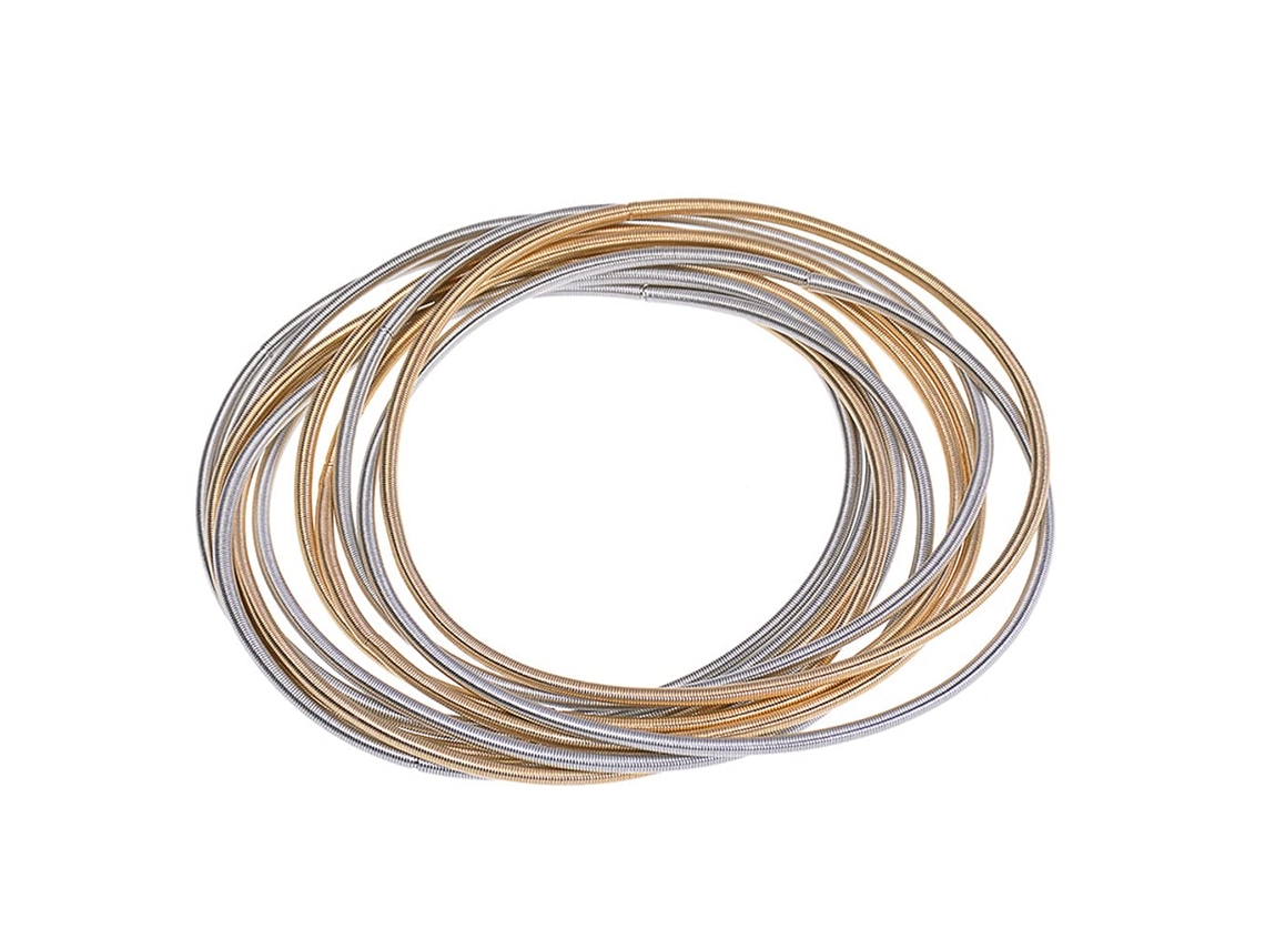 Pulseira Retrátil Em Aço Carbono Com Mola Para Mulheres