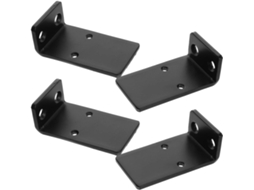 Conjunto De 4 Suportes Triangulares Invisíveis Para Prateleira Flutuante Em Aço, Na Cor Preta.