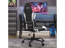 Vidaxl Cadeira Gaming Couro Artificial Preto E Branco