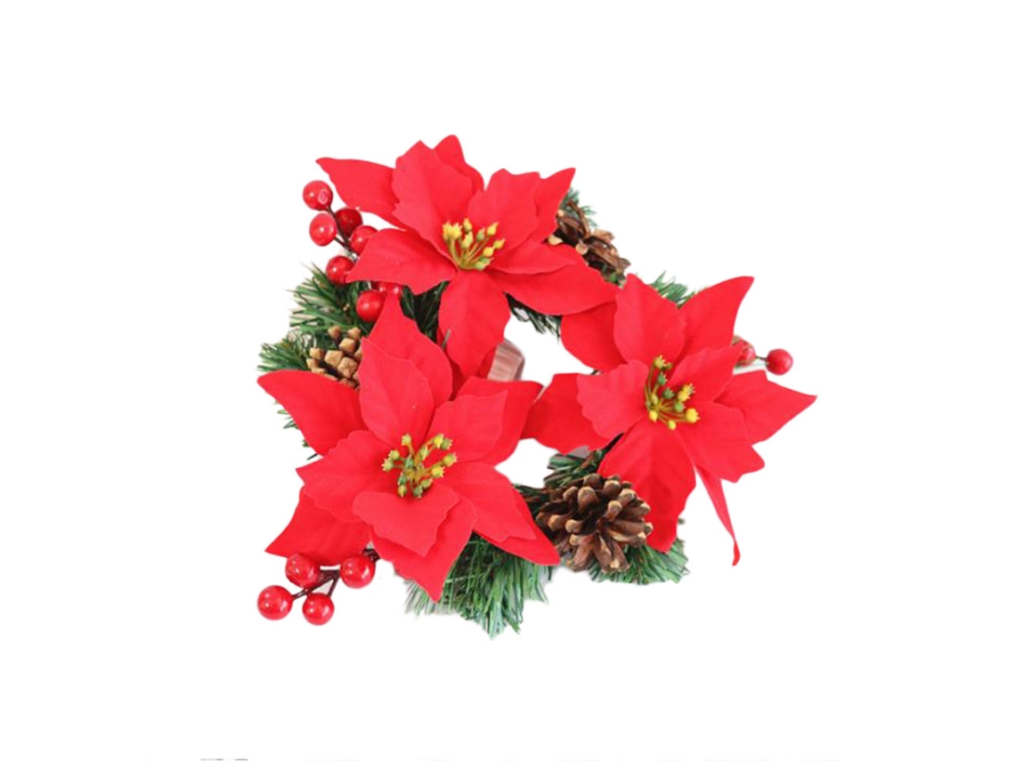 Guirlanda de natal com ramos de pinheiro, pinhas e velas, decoração festiva LAXISCREED