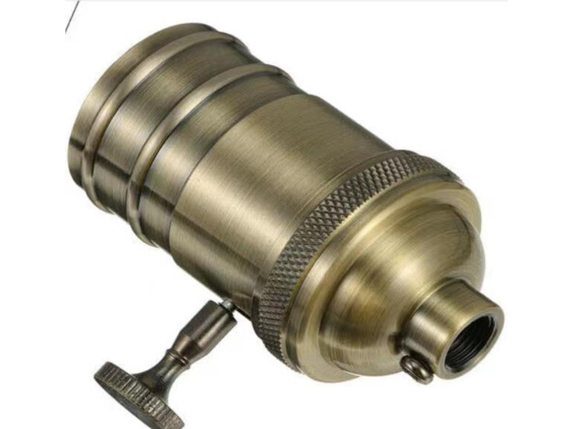 Boveution Soquete De Lâmpada Edison Retro Vintage Industrial E26/e27 Com Interruptor Em Bronze