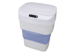 Lixeira Inteligente Sem Toque Sensor de Movimento Dobrável 17.5l com Tampa para Cozinha