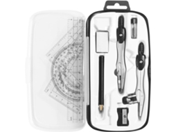 Conjunto De Geometria Matemática Com 10 Peças Para Estudantes E Estojo Resistente
