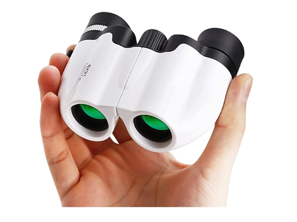 Binóculos Infantis, 8x21 Mini Binóculos Pequenos Presentes Para Acampar, Viajar, Observar Pássaros Bestvite (branco)