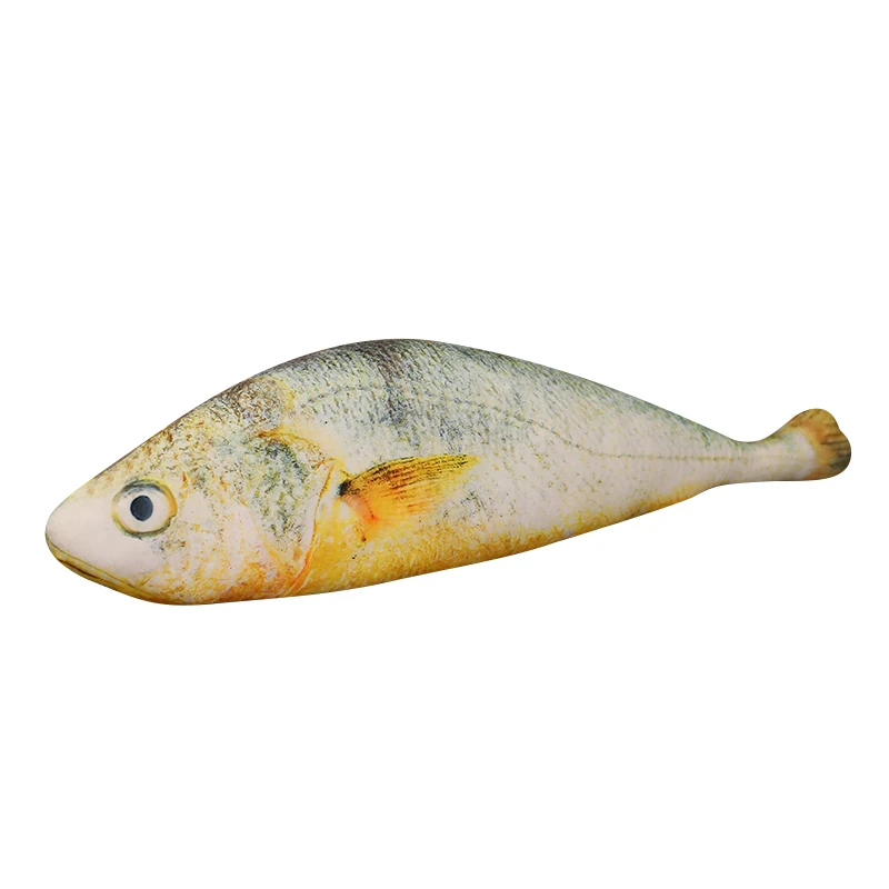 Almofada De Pelúcia Artificial Em Formato De Corvina Amarela (60 Cm), Imitação Divertida De Peixe.
