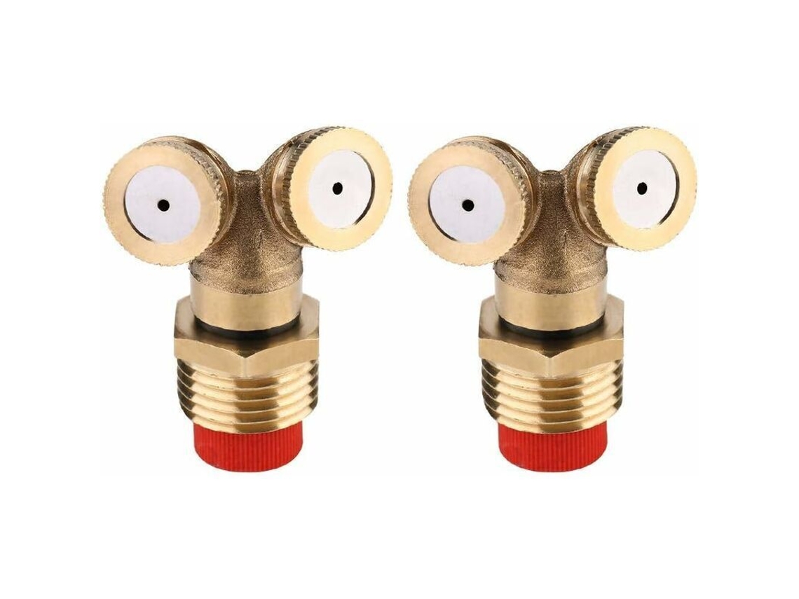 Conjunto De 2 Bicos De Pulverização De Latão Para Irrigação Agrícola E De Jardim, Em Cobre