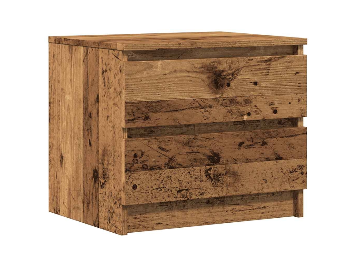 Bedside Cabinet, Bedside Cabinets Vidaxl Marrom Madeira Processada (n/a)
