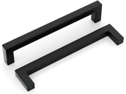 Homdiy Pacote Com 15-puxadores Pretos Quadrados Para Gavetas, Armários E Portas De Armário, Com Distância Entre Furos De