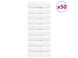 Vidaxl Toalhas De Rosto Premium Solund 50 Pcs 15x21 Cm 600 Gsm Branco