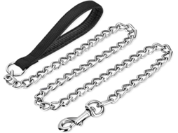 Trela para Cães, Resistente a Mordidas, 120 Cm, em Metal, com Gancho Acolchoado, Adequado de Pequeno e Grande Porte, Ergonômico, Uso Diário STELASPLEN