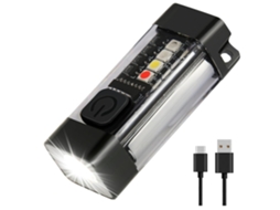 Mini Lanterna Led BISBISOUS Cnon Usb C Recarregável com Luz Uv Lateral À Prova D'Água Preta VIGA EUROPE