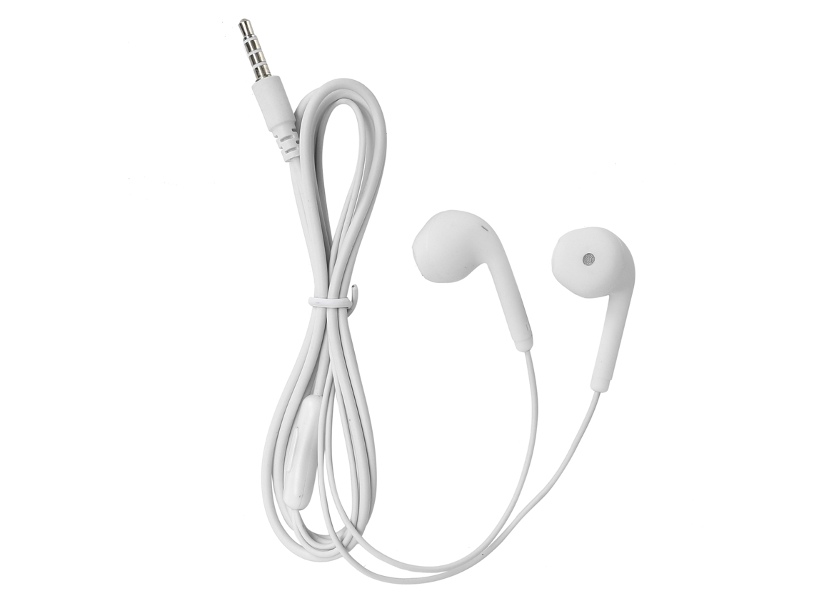 Auriculares HiFi com Cabo Universal de 3,5 Mm com Controle para Telefone Móvel, Branco