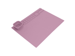 Tapete de Pintura de Silicone com Copo para Crianças Rosa 49x39cm | S/MARCA