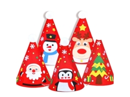 Pacote De Materiais Para Artesanato De Chapéu De Natal Diy Para Crianças, Brinquedos Educacionais Criativos
