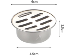 Ralo de Piso Plano em Aço Inoxidável, formato curto AQUAFORGE | AQUAFORGE