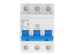 Disjuntor Mini 3 Polos 10A 400V para Proteção de Sobrecarga S/MARCA
