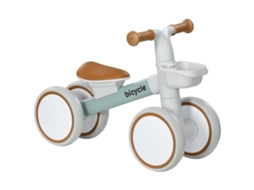Bicicleta de equilíbrio com assento ajustável, rodas whisper, para 1 a 3 anos, até 20 kg, verde e branco S/MARCA