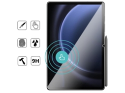 Película protetora de vidro temperado 9H para Samsung Galaxy Tab S9 FE, resistente a rachaduras.