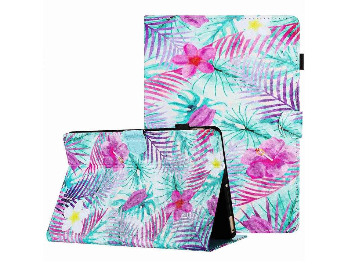 Capa de couro Webake para tablet inteligente com padrão pintado e costura