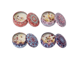 Velas perfumadas de longa duração feitas com flores secas.