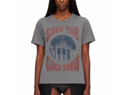 Rockinstone Back To The Future Movie Saves The Day Heather Graphite Adult T-shirt Size:m