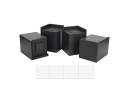 4 Peças De Suportes Quadrados Porosos De 10 Cm Para Sofás E Camas Com Pés Pequenos E Pontiagudos, Pretos Slowmoose