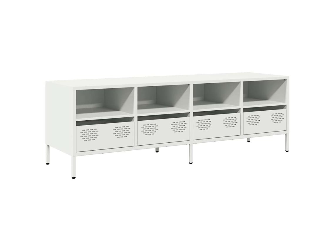 Móvel de Tv 135x39x43,5 Cm Aço Laminado a Frio Branco MAISON EXCLUSIVE