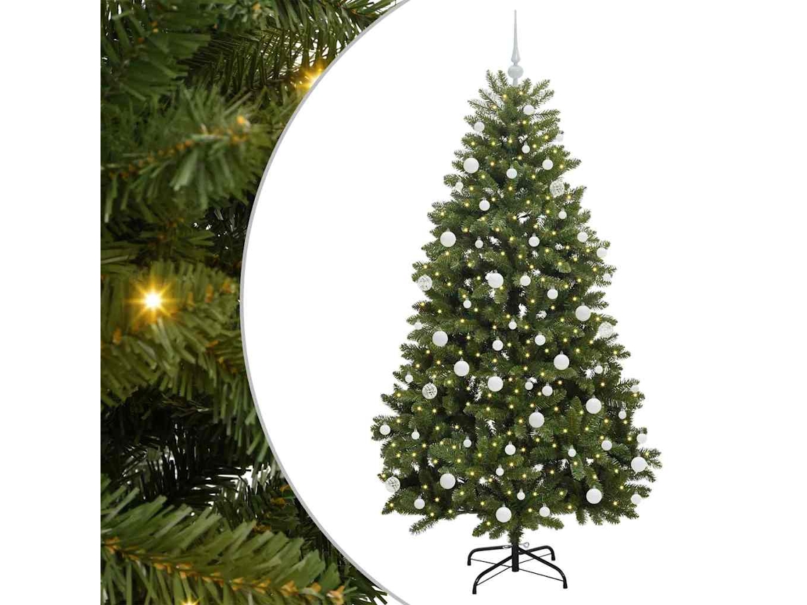 Árvore De Natal Artificial Articulada Com Base Vidaxl Verde Pvc (180 Cm)